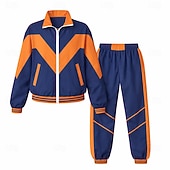 preiswerte Outfits-Hippie 1980er Streetstyle Hose Outfits Jacke langarm Disco Kostüm Unisex Karnevalskostüm Maskerade Alltagskleidung Party &amp; Abend Alltagstauglich Erwachsene Oberteil Hose
