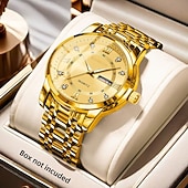 cheap Quartz Watches-Men's Watch, Men's Charm Luxury Watch, Rhinestone Decorations, Date and Calendar Functions, Night Light Display, Men's Fashionable Casual Watches, Best Men's