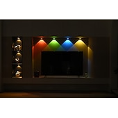 olcso Puck Lights-3 db újratölthető LED szekrényvilágítás, mágneses, vezeték nélküli RGB korongvilágítás távirányítóval, gardrób, borszekrény, szekrény alatti világítás, kábelezést nem igényel, USB-n újratölthető