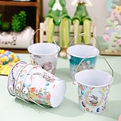 Недорогие Пасха-1 шт. жестяная коробка в виде пасхального кролика, металлическая подарочная коробка для конфет и печенья в виде кролика, контейнер для хранения пасхальных яиц, пустая коробка для упаковки сладостей.