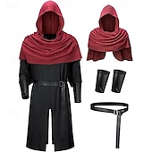 preiswerte Outfits-Mittelalterlich Renaissance Ausgefallene Kostüme Armschützer Tunika Krieger Wikinger Kostüm Herren Halloween Karneval Leistung LARP Renaissance-Messe Erwachsene Kostüm