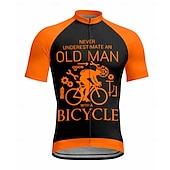 economico Maglie da uomo-Per uomo Maglia da Ciclismo Grafico Geometrico Lettere &amp; Numeri Manica Corta Bicicletta Maglietta Top con 3 tasche posteriori Resistente ai Raggi UV Asciugatura Rapida Cerniera Frontale Strisce