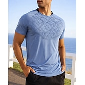 Недорогие Футболки и майки для бега-Муж. Графика Футболка для бега Компрессионная футболка Спортивная рубашка Спортивный топ Лето С короткими рукавами Быстровысыхающий Влагоотводящие Дышащий Тренировка в тренажерном зале Прогулки Бег