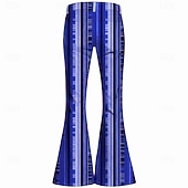 voordelige Bodems-Retro vintage Boho Jaren '70 Broeken Bell Bottom broek Hippie Schijf Hoge taille Gestreept Kostuum Voor heren Halloween Carnaval muziekfestival Retro themafeest Volwassenen Broeken