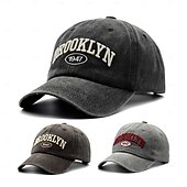 economico Forniture per eventi e feste-berretto da baseball brooklyn 1947 per donna &amp;Cappello da papà da uomo in stile vintage Brooklyn con lettere ricamate, vestibilità profonda, protezione solare, regolabile, in cotone