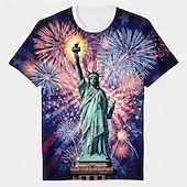 preiswerte Herren Kollektion-Patriotisch T-Shirt Grafisches T-Stück USA Retro Vintage Patriotisch T-Shirt Ärmel 1776–2026 für Unisex Erwachsene 3D-Druck  für Unabhängigkeitstag / 4. Juli 4. Juli Party