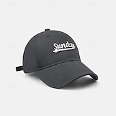 abordables Casquette de baseball pour homme-Homme Casquette de baseball Noir Rose Claire Coton Broderie Lettre Actif Mode Exagéré Occasionnel Quotidien Extérieur Couleur Unie Lettre Protection solaire Protection Solaire UV Écran solaire