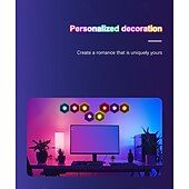 رخيصةأون أضواء زخرفية ذكية-٦/٨/١٠/١٢/٢٤ قطعة من مصابيح قرص العسل السداسية، ألواح جدارية LED تعمل بالصوت، إضاءة RGB معيارية يمكنك تركيبها بنفسك، تحكم عبر تطبيق بلوتوث، ديكور لغرفة الألعاب، غرفة النوم، غرفة المعيشة، تعمل بمنفذ