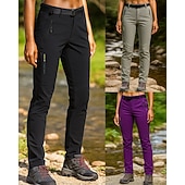  Damen Wanderhosen Frühling Herbst Außen Normale Passform Wasserdicht Schnelltrocknend Leicht Atmungsaktiv Hosen Tasche Schwarz Purpur Camping / Wandern Golfspiel Laufen S M L XL