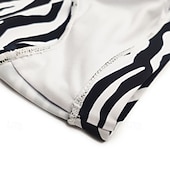 ieftine Costume de baie și pantaloni scurți de plajă-Bărbați Pantaloni Scurți de Înot Boxeri înot Slipi înot Dungi de Zebră Cordon Uscare rapidă Elastic Respirabil Costume de Baie Pantaloni Surfing Sporturi Acvatice  Înot Vară