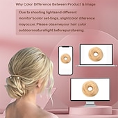 cheap Chignons-Messy Bun Hair Piece for Women Girls Wavy Curly Scrunchies Fluffy Donut Thick Updo Elegant Chignon Hairpieces for Women Girls