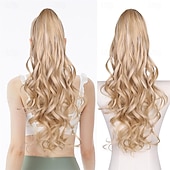abordables Coletas-Extensión de cola de caballo para mujeres, extensiones de cabello de cola de caballo en capas de 26 pulgadas de largo, cola de caballo con cordón para mujeres negras, extensiones de cabello sintético