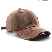 halpa Miesten pesäpallolippis-Sukupuolineutraali Pesäpallohattu Vaalea khaki Musta Puuvilla Lihaksikas Punk Muoti Vapaa-aika Kausaliteetti Päivittäin ulko- Yhtenäinen väri Ombre Aurinkovoiteet Aurinkovoide