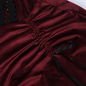abordables Conjuntos-Rococó Victoriano Renacimiento Vestidos Abrigo Disfraz de lujo Bruja Vampiros Atuendo real Disfraz Mujer Fantasía Víspera de Todos los Santos Carnaval Rendimiento LARP Feria Ren Adulto Cima Vestido
