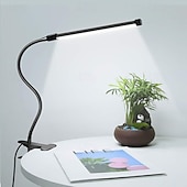 billige Leselys-LED-skrivebordslampe med klipsfunksjon og flimmerfri øyepleie, 3 lysstyrkenivåer, justerbar for lesing, studier, soverom, sovesal, USB-drevet, nattbordslampe, flimmerfri