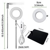 economico Lampade per coltivazione indoor-Lampada telescopica a LED per la crescita delle piante, anello d'angelo a spettro completo, rosso &amp;luce blu per piante grasse e fiori, dimmerabile, timer, luce integrativa per piante da interno,