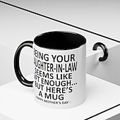  לבן קרמיקה יום האם ספל