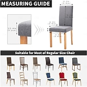 billige stoltrekk-100 % vanntett stoltrekk til spisestue, sett med 6, stretch jacquard stoltrekk, avtakbart og vaskbart, for hjem, restaurant, bankett