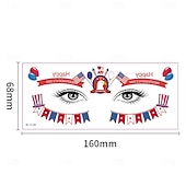  40 ورقة من ملصقات وشم مكياج يوم الاستقلال، علم الولايات المتحدة، ملصقات مكياج الوجه لحفلات اليوم الوطني