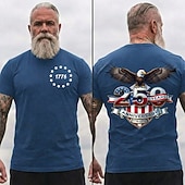  4. července 2026 250. vzpomínkový den pánské 3D tisk US vlajka crew neck tričko s krátkým rukávem každodenní městské