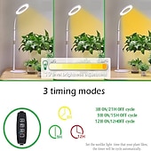 billige Plantevekstlamper-6-tommers LED-plantelys, dimbart supplementlys for innendørs bruk, justerbar høyde og teleskopisk, for saftig og grønn plantevekst, gulvlampe, vekstlampe