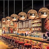 זול עיצוב גלובוס-אור תליון הוביל עלה זהב גלובוס עיצוב מטבח מטבח אור 15 ס"מ 20 ס"מ 25 ס"מ desgin יחיד מתכת מגולוונת סלון חדר אוכל מודרני 110-120 v 220-240 v