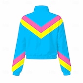 baratos Conjuntos-Hippie Anos 80 Estilo de rua Calças Roupa Jaqueta Manga Comprida Discoteca Geométrica Fantasia Unisexo Fantasia de Carnaval Baile de Máscaras Casual Dia a Dia Festas &amp; Noite Adulto Blusa Calças