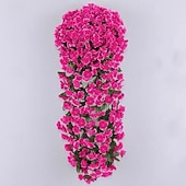 voordelige Kunstbloemen-2 stuks levendige kunstmatige hangende orchideeën, nep viooltjesranken als wanddecoratie, plastic hangende bloemen voor binnen, woonkamer, tuin of balkon