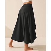 preiswerte Damenröcke &amp; Skorts-Damen Einfarbig Lässiger Rock Tennis-Skort Tennisröcke mit Shorts Sportrock Tasche Hohe Taille Asymmetrisch Schnelltrocknend Atmungsaktiv Tennis Golfspiel Pickleball Rock Schwarz Blau Dunkelgrün