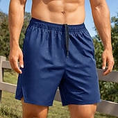 abordables Pantalones cortos de correr-Hombre Pantalones Cortos Running Pantalón Corto Short Running Pantalones cortos deportivos Correa Bolsillos Retazos Bermudas Diario Exterior Deporte Verano Secado rápido Dispersor de humedad