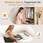 abordables stockage de bagages et de voyage-Ensemble de sacs de rangement sous vide sans fil avec pompe électrique rechargeable, sacs de compression gain de place pour vêtements, bagages et valises. &amp;stockage à domicile