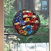  4 stuks 4 juli stickers, onafhankelijkheidsdag botsingswaarschuwing sticker dubbelzijdig gekleurd elektrostatisch raamsticker (verwijderbaar)