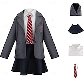 cheap Girls' Costumes-Genius Girl Cosplay Costume Outfits Casual School Uniforms for Unisex Kid's Adults' Halloween Carnival Carnival Halloween School Wear