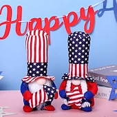  250 vuotta itsenäisyyspäivän raidallinen pentagrammi Rudolf kääpiö kasvoton nukke koriste