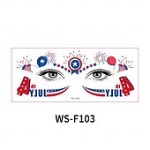  40 ورقة من ملصقات وشم مكياج يوم الاستقلال، علم الولايات المتحدة، ملصقات مكياج الوجه لحفلات اليوم الوطني