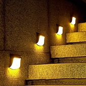 cheap Outdoor Wall Lights-Solar Wall Light Outdoor, IP65 Solar Powered Deck Lights Waterproof, LED Solar Sconce Lights Outdoor,for Steps Stairs Fences Wall Walkway Garden