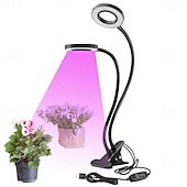 baratos Luz LED Ambiente-Luminária de LED para cultivo de plantas com 1/2/3/4 LEDs, espectro completo, 48 LEDs, temporizador, brilho ajustável, alimentação USB 5V, ideal para plantas de interior, hidroponia, hortaliças,