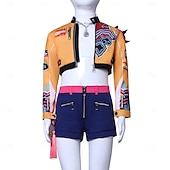 billige Jentekostymer-Kpop-inspirert Inspirert av koreansk idol Popstjerne Cosplay kostyme Fancy dress Jente Barne Halloween Karneval Ytelse Comic Con Anime-messe