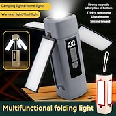 levne Camping Lights &amp;amp; Lucerny-Skládací LED kempingová světla dobíjecí, LED kempingová lucerna se 6 režimy osvětlení, přenosná svítilna, multifunkční stanová světla pro kempování, turistiku, rybaření, nouzové situace