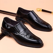 preiswerte Slipper-Dunkelbraune Herren-Slipper aus Kunstleder, klassische Business-Casual-Schuhe für den Weg ins Büro, Hochzeiten und formelle Anlässe