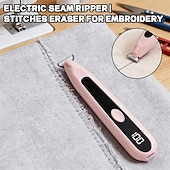 baratos costura e tricô e crochê-Removedor de linha elétrico, descosturador para projetos de costura, dispositivo portátil com lâmina de precisão para alfaiates, quilteiras, costureiras, artistas têxteis, amantes de artesanato,