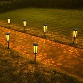 ieftine Lumini de cale și lanterne-1 buc 1 W Lumini Solare LED Lumini și felinare ale căii Sculptură și lumini de peisaj Rezistent la apă RGB + Cald RGB + alb 1.2 V Lumina Exterior Curte Grădină 2 LED-uri de margele