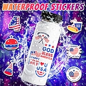  250 פיסים מדבקות ליום עצמאות ארצות הברית מדבקות פרפר אהבה ליום העצמאות האמריקאי מקורות חוצי גבולות