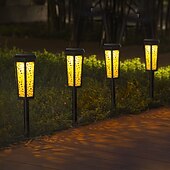 ieftine Lumini de cale și lanterne-1 buc 1 W Lumini Solare LED Lumini și felinare ale căii Sculptură și lumini de peisaj Rezistent la apă RGB + Cald RGB + alb 1.2 V Lumina Exterior Curte Grădină 2 LED-uri de margele