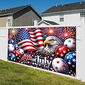olcso 250. évforduló-USA 250. évfordulója, július 4., függetlenség napja, garázsajtó dekoráció, borító, tűzijáték, amerikai zászló, hazafias, garázsajtó, háttér, amerikai zászló, szabadság, emlékmű, party, dekorációs kellékek