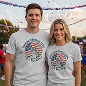  Patriotic T-shirt Graphic Tee USA Retro Vintage Patriotic T-shirt Sleeve 1776-2026 for Unisex Adults' 3D Print  for Independence Day / the Fourth of July 4th of July Party
