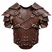preiswerte Rüstung-Retro Vintage Mittelalterlich Rüstung Schulterpanzer Ärmellos Ritter Ranger Kostüm Unisex Halloween Karneval Renaissance-Messe LARP Erwachsene