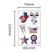  10 autocollants tatouage drapeau américain imperméables, à nouer sur une longue attache, pour chaussettes, accessoire de fête, tatouage pour la fête de l'indépendance