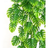 halpa Tekoplantit ja vihreys-4 kpl monstera-lehtiä, keinotekoisia roikkuvia köynnöksiä, tekomurattia, trooppisia lehtiä, vihreitä lehtikasveja, vehreyttä, tekoköynnösmurattia, rottinki-saniaisia, hääpuutarhaan, kotiin,