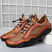 Χαμηλού Κόστους Καθημερινά Sneakers-Ανδρικά παπούτσια πεζοπορίας από τεχνητό δέρμα, αναπνεύσιμο σχέδιο για ενεργό τρόπο ζωής, ιδανικά για υπαίθριες περιπέτειες